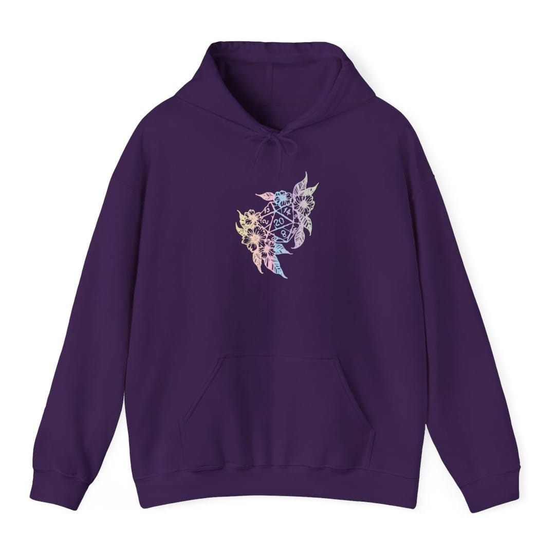 D&D D20 Dice Flower Hoodie