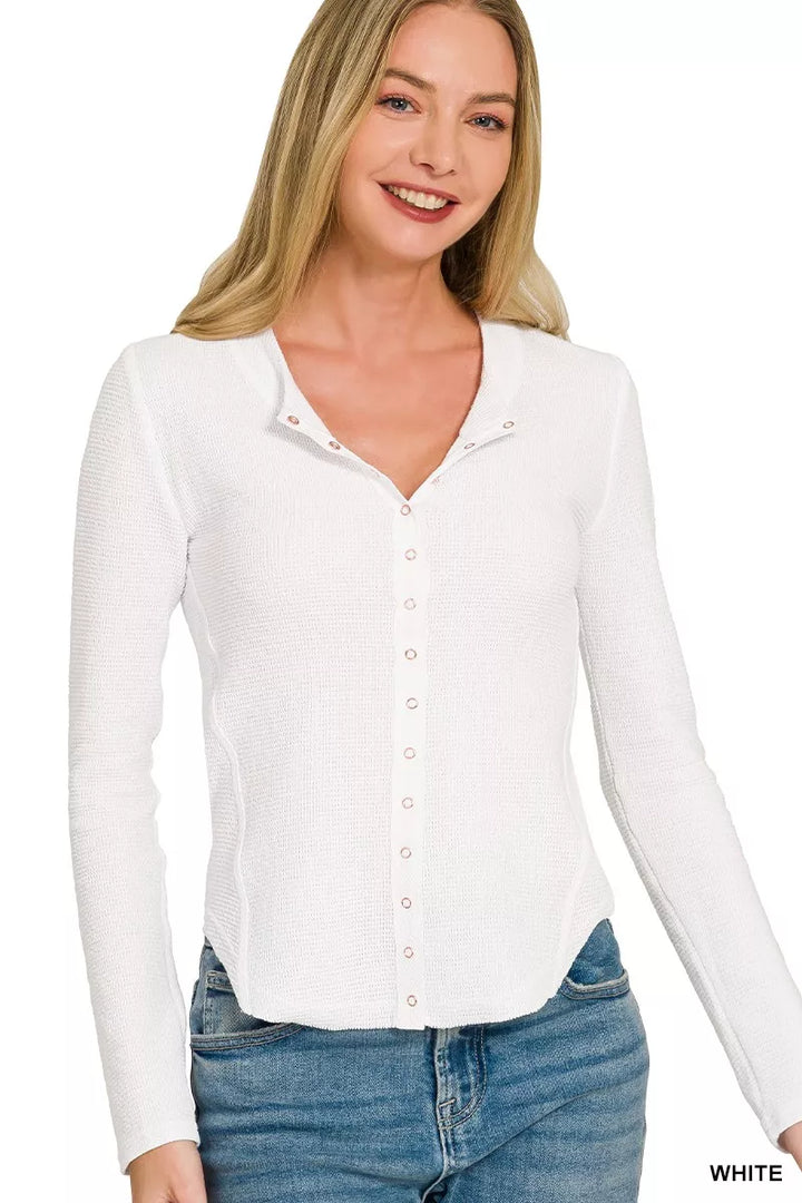 Double Knit Snap Button Shirt