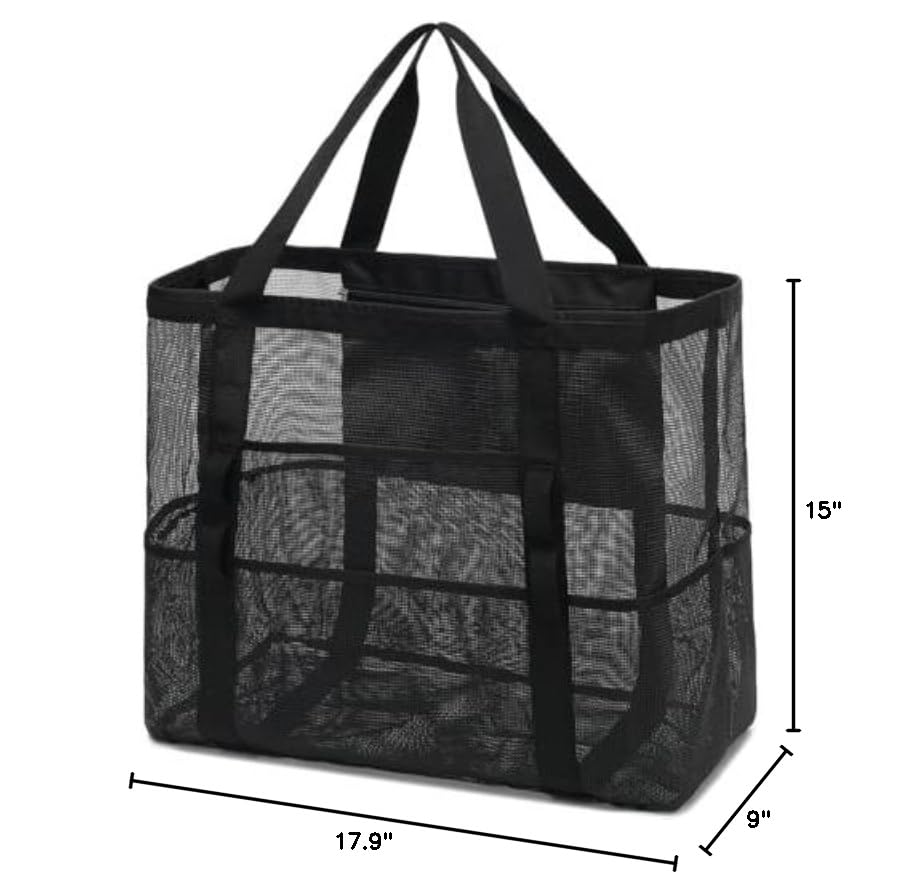 Fammart Large Mesh Beach Bag for Women, Oversized Beach tote Swim Pool Bag