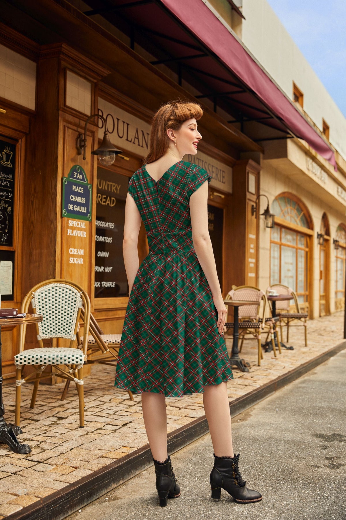Plaid Greta Dress - 4X only, 1 left!