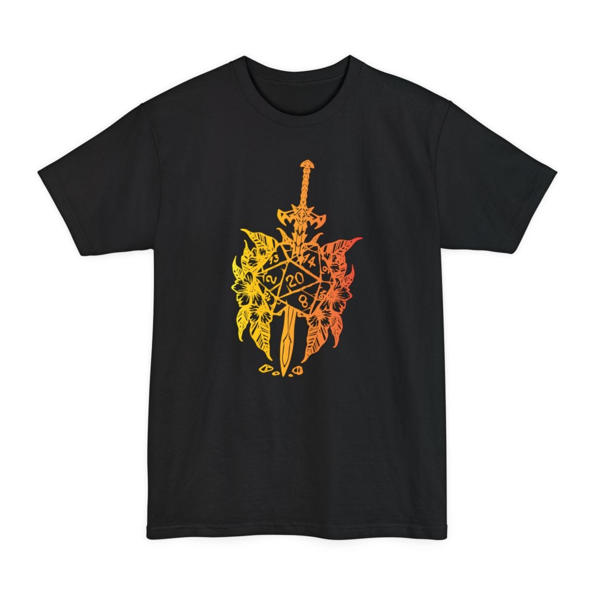 D&amp;D Sword D20 Tall T-Shirt