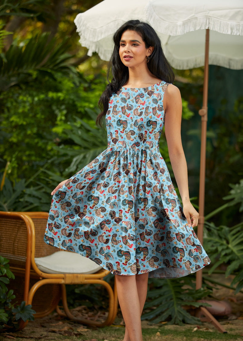 Chicken Vintage Dress - Medium only