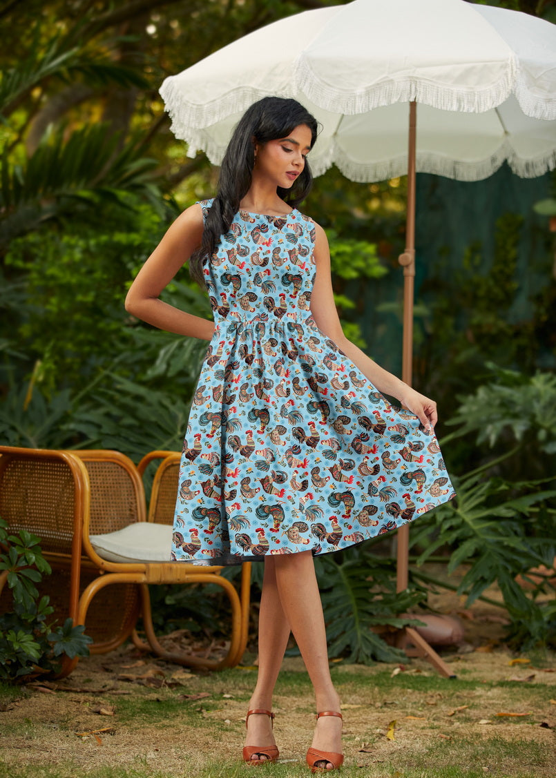 Chicken Vintage Dress - Medium only