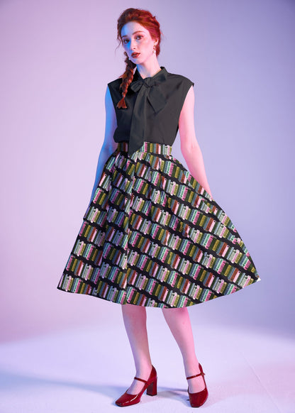 Haunted Book Stacks Doris Skirt