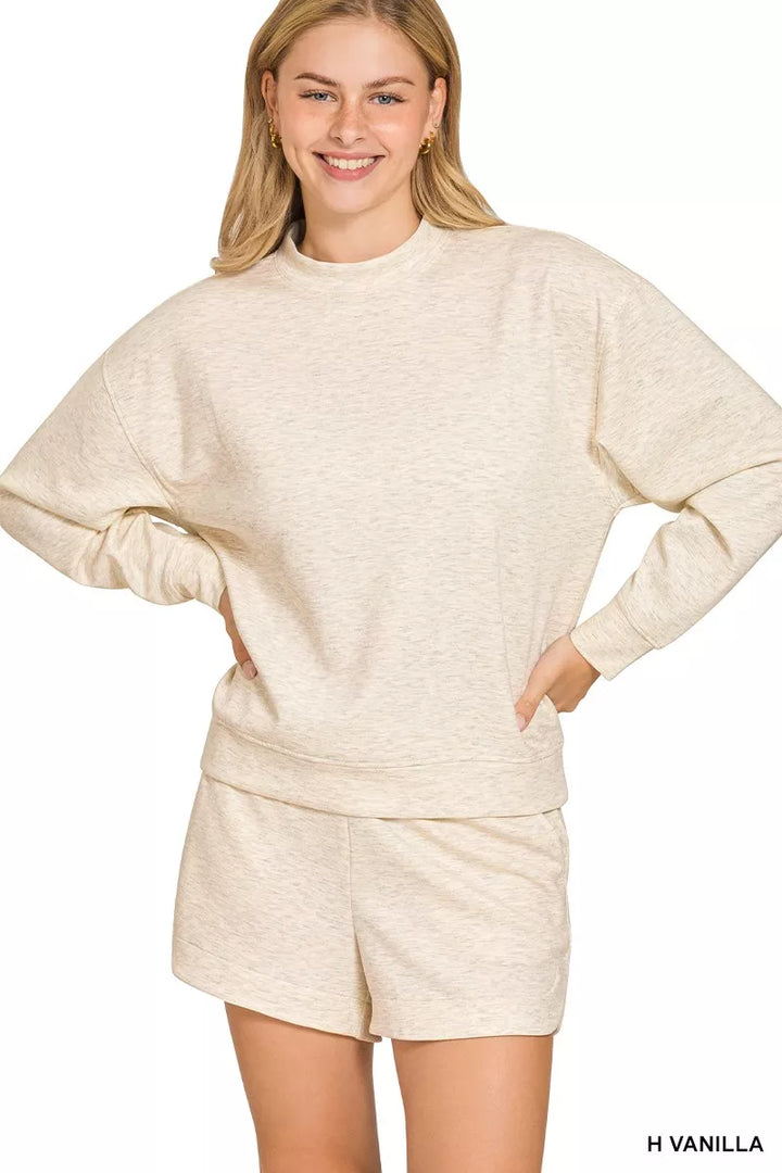 Scuba Long-Sleeve Sweatshirt and Shorts Set