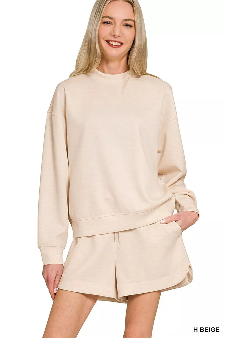 Scuba Long-Sleeve Sweatshirt and Shorts Set