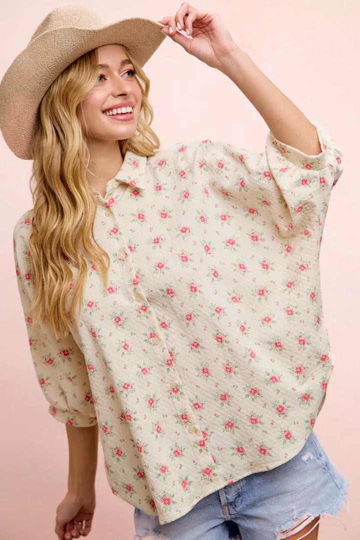 Floral Dolman Blouse