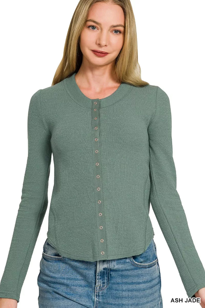 Double Knit Snap Button Shirt